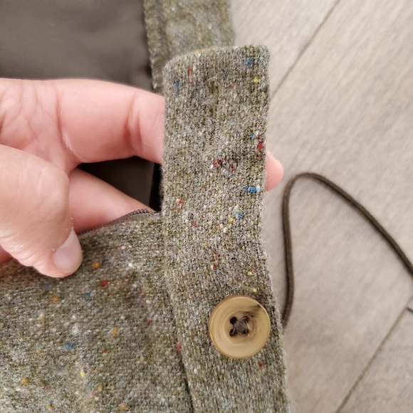 Brown high waisted lambswool midi skirt with fringe - Picture 7 of 12